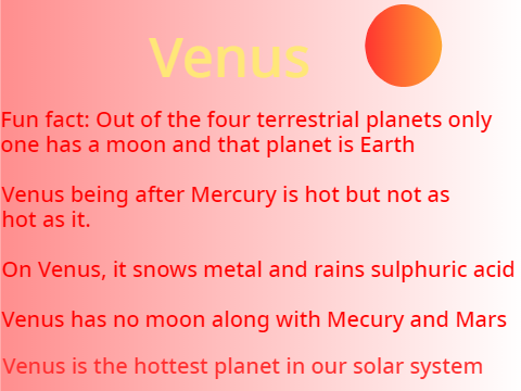 Solar system facts Part 1