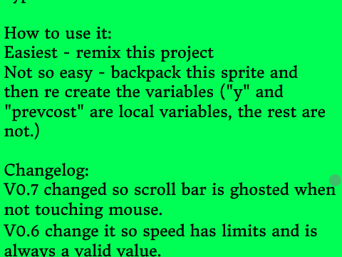 Scroll Bar API V0.7