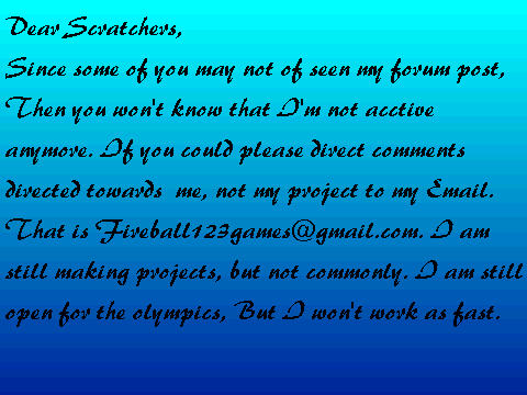 An Announcement