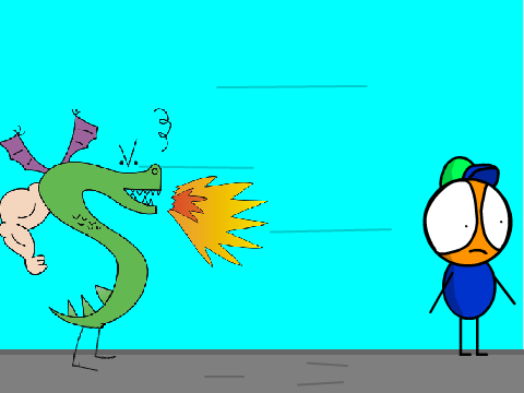 Add yourself running from Trogdor the Burninator!