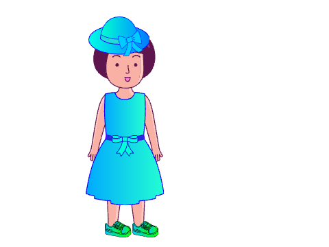 Dressing a girl.