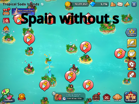 Tropical soda island is painful