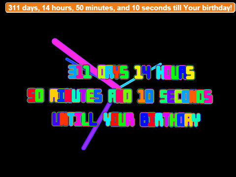 Days Until Your Birthday