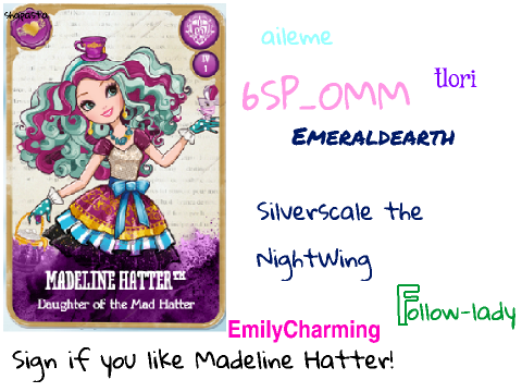 Sign If you Like Madeline Hatter! remix remix remix