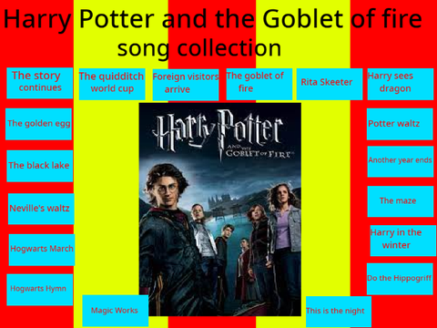 Harry Potter and the Goblet of Fire song collection