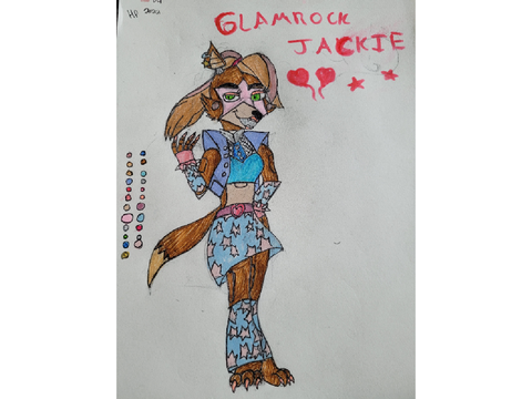 FNAF au art, Glamrock Jackie.
