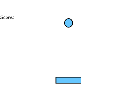 One player Pong with physics