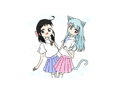 庭奈ちゃんと纱奈ちゃん