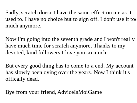 Goodbye. For Real This Time.