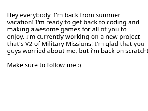 I'm Back!