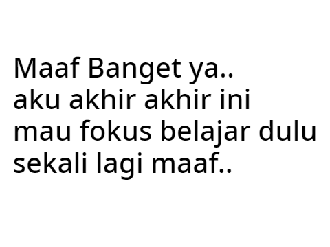 Maaf yaa...