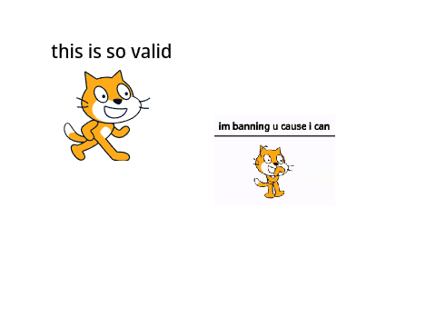 scratch cat reacting to gif of himself
