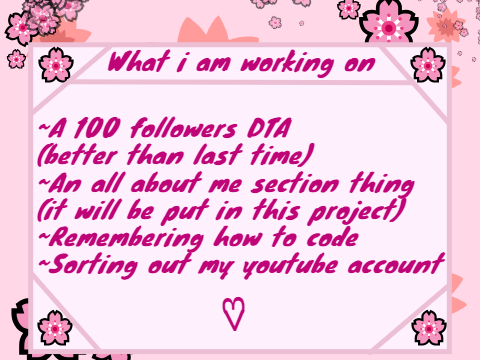 What I'm working on