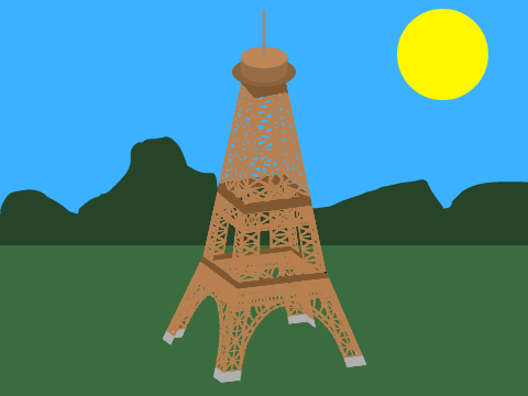3D Eiffel Tower (90% PEN)