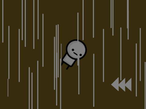 gus falling up a bottomless pit  