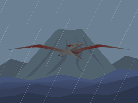 恐竜イラスト「プテラノドン」Jurassic World