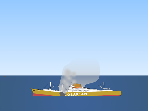 Solarian transport/cargo vessel sunk by torpedo