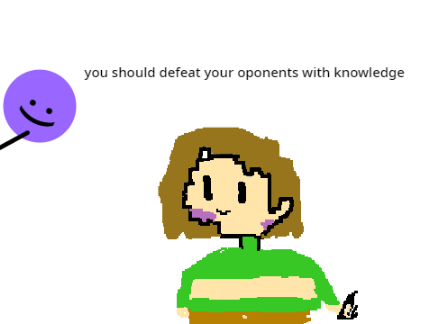 teaching chara to use a pen