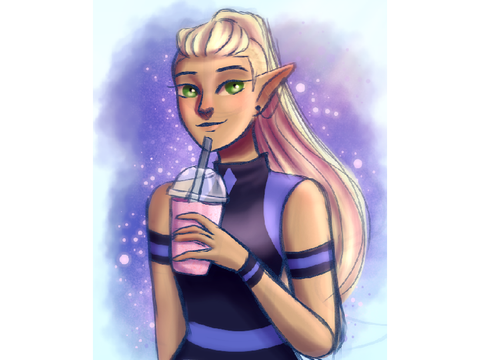 Ponytail girl || Art Collab Entry 