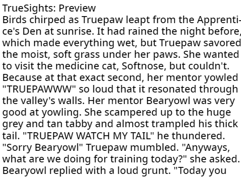 TrueSights: Preview