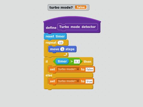 Custom block - Turbo mode detector