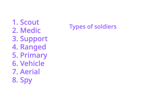 Soldiers Roles