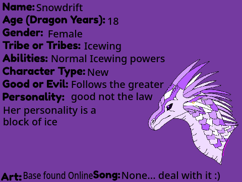 Rebuilt WoF RP Sign-Up Sheet ~ Snowdrift