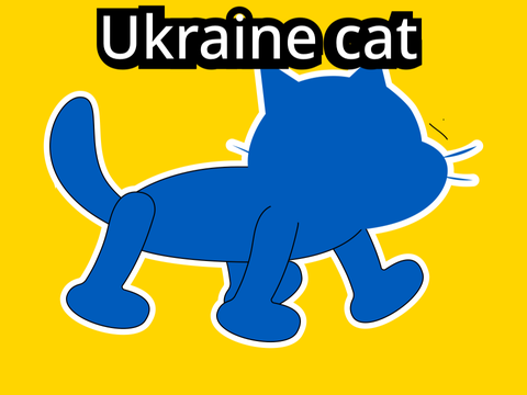 Ukraine Cat walking 
