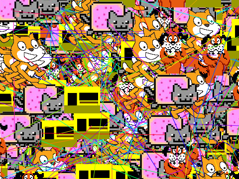 Add yourself cloning with colorful lines remix