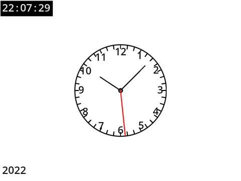 digital and normal clock