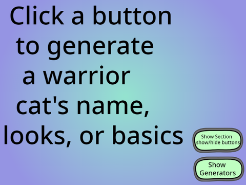 Warrior Cat Generator ~ (looks, name, clan, etc) ~