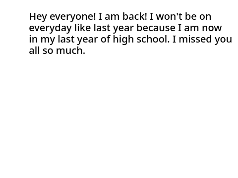 I am back