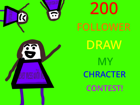 (CLOSED) 200 FOLLOWER DRAW MY CHRACTER CONTEST!!