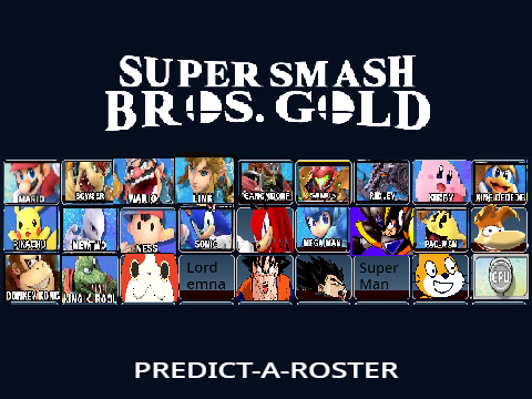 My prediction for Super Smash Bros Gold
