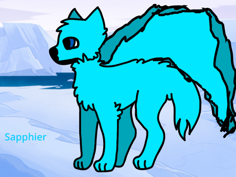 A made up sky wolf