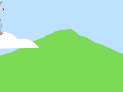 Cloud flying over mountain
