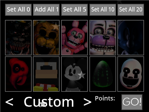 Fnaf (Five Nights At Freddy's) Custom Night