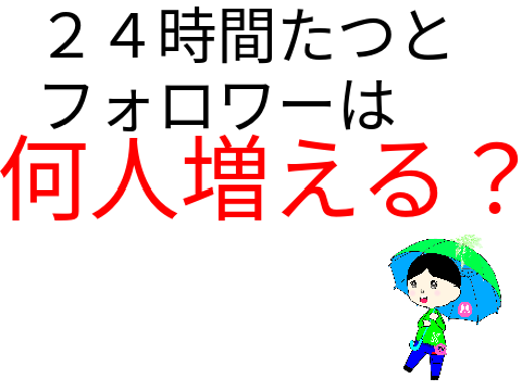 ２４時間たつとフォロワーは何人増える？
