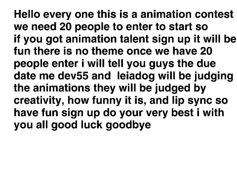 Animation contest