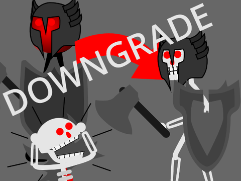 Juggerknight becomes a skeleton