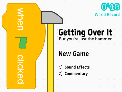 Getting Over It but you're just the hammer