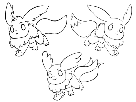 Evee coloring templates // Request