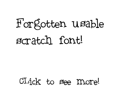 Forgotten font! Useable!