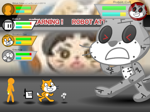 (v1.2) Add yourself fighting Robot Cat (0) #animation remix
