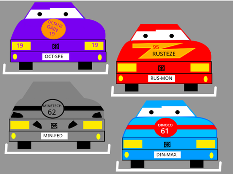 Cars movie race cars- My own ones
