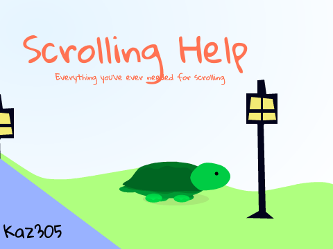 Scrolling Help: Drag Everything Into Your Backpack!