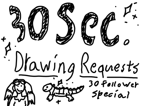 (closed, finished) 30 sec. drawing requests