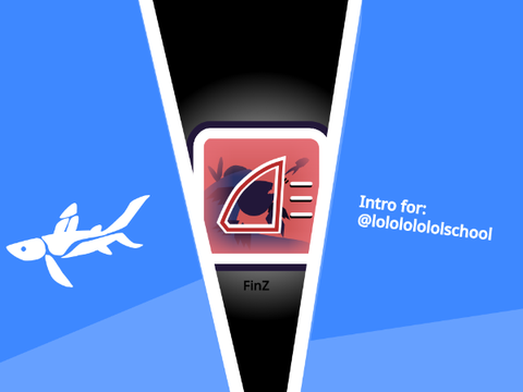 Logo for @SupAShark's online tag game, FinZ