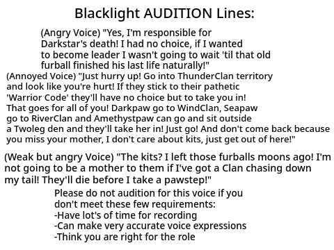 {OPEN} Voices Needed for "A Dark Path" remix