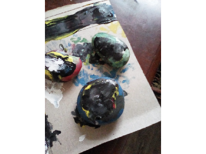 My rainbow color rocks
